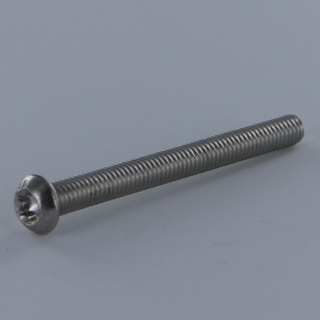 1 x Vis métaux Tête Bombée T6 M2X12 Filetage total Inox A2 microvis