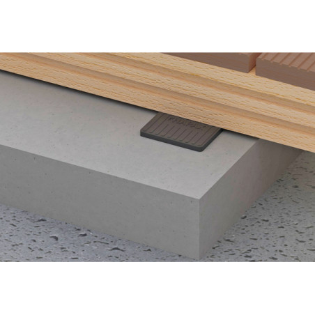 1 x Lot de 24 Tampons de protection de lambourde 100X100X8 EPDM