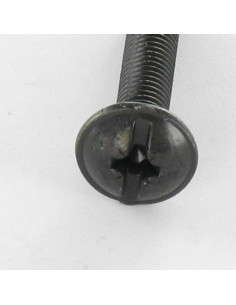 Vis Poelier POZI et fendu M4X16 Acier zingué noir 2