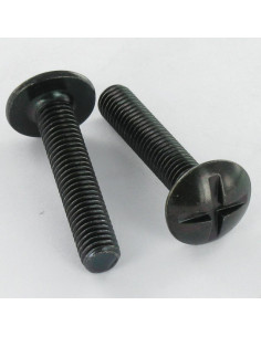 Vis Poelier Fendue En Croix M8X60 Acier zingué noir