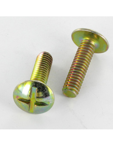1 x Vis Poelier Fendue En Croix M8X40 Bichromaté