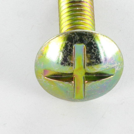 1 x Vis Poelier Fendue En Croix M8X40 Bichromaté