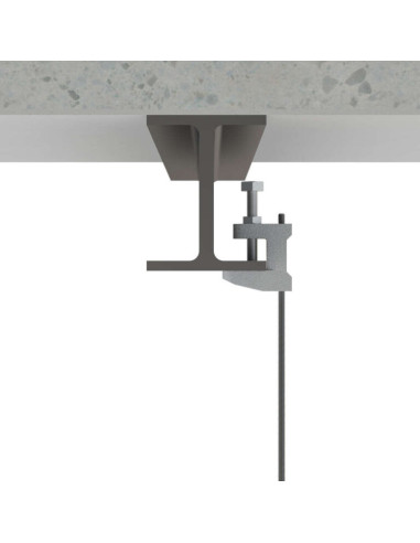 1 x Pince de fixation pour poutre M12 Acier zingué