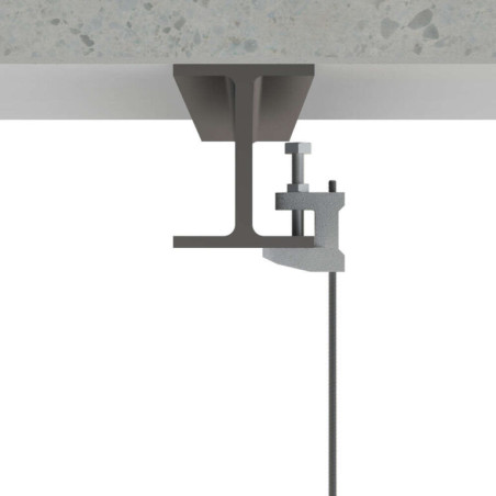 1 x Pince de fixation pour poutre Diamètre 13 Acier zingué