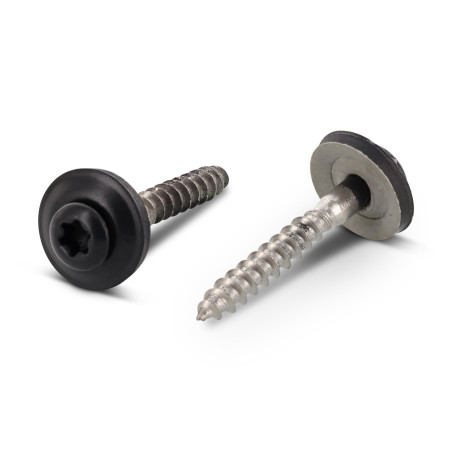 1 x Vis faitage Tête fraisée bombée TFB TORX T20 Inox A2 RAL7016 gris anthracite 4.5X120RD.EPDM