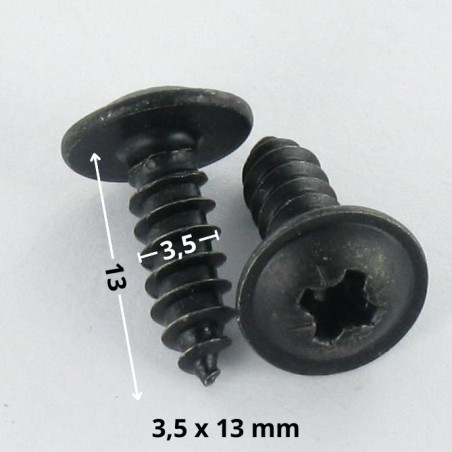 1 x Vis tôle Poelier Pozi 3.5X13 Acier zingué noir