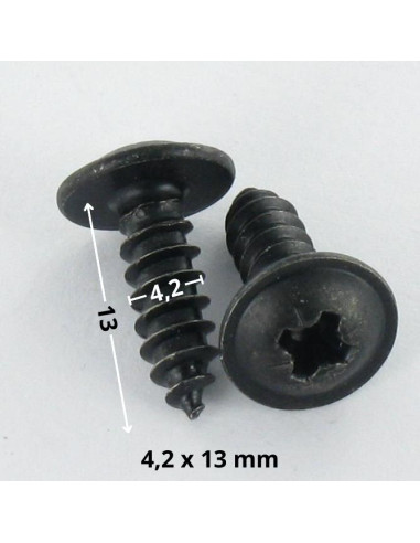 1 x Vis tôle Poelier Pozi 4.2X13 Acier zingué noir