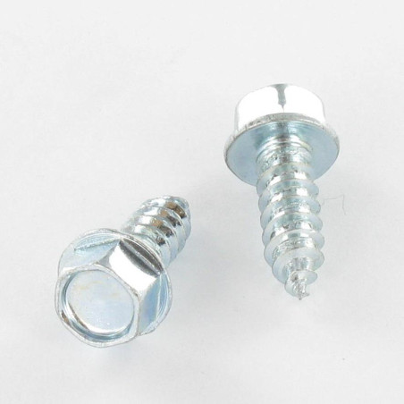 1 x Vis tôle Tête hexagonale TH Embase collerette 4.8X16 Acier zingué