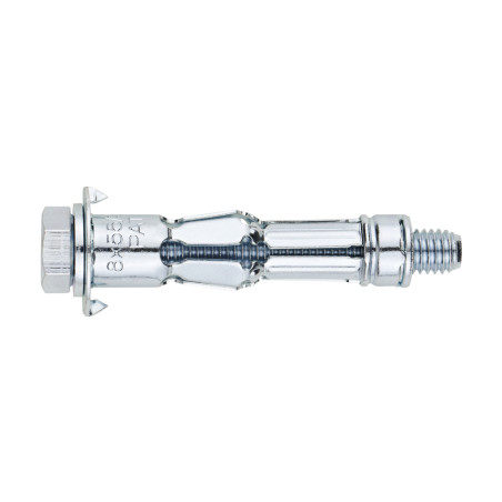 1 x Cheville métalique pour plaque de plâtre Avec Vis métaux Tête hexagonale TH M8X60 Acier zingué