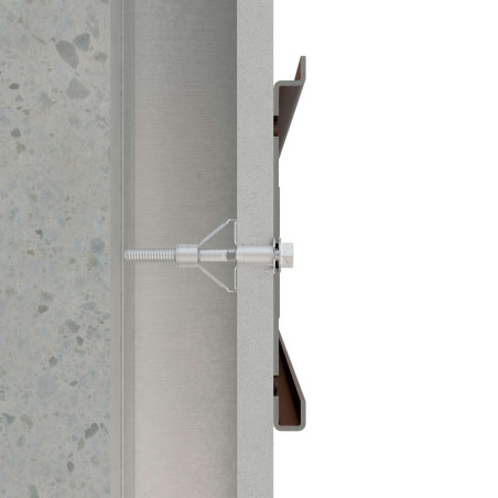1 x Cheville métalique pour plaque de plâtre Avec Vis métaux Tête hexagonale TH M8X60 Acier zingué