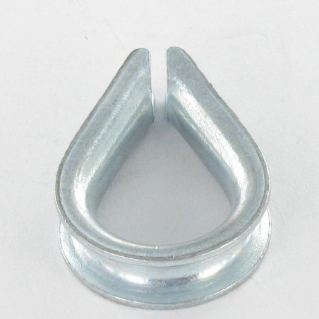 1 x Cosse coeur LEGERE Pour Câble De 14 Acier zingué
