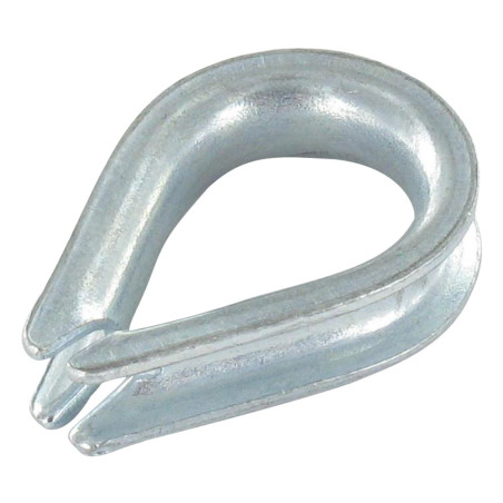 1 x Cosse coeur LEGERE Pour Câble De 16 Acier zingué
