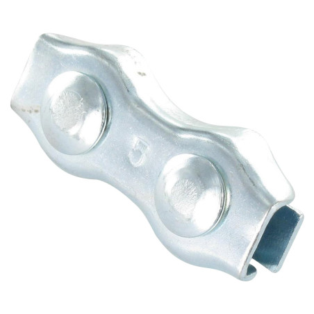 1 x Serre-câble plat duplex Acier zingué Câble De 8
