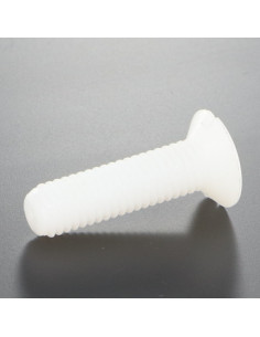 Vis métaux Tête fraisée bombée TFB Fendue M3X6 nylon naturel 2