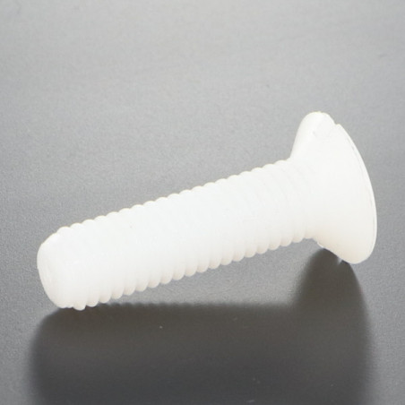 1 x Vis métaux Tête fraisée bombée TFB Fendue M3X6 nylon naturel