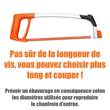 1 x Vis métaux Tête cylindrique large TCL Fendue M8X8 nylon naturel