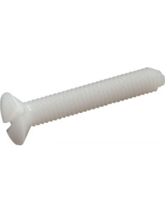 Vis métaux Tête fraisée Fendue M8X80 nylon naturel