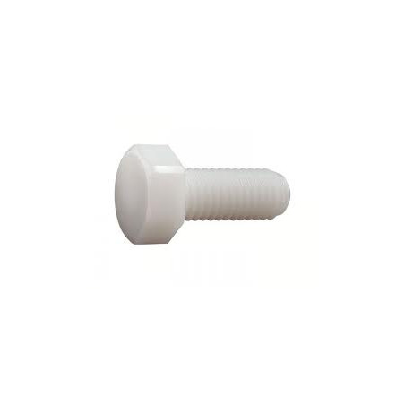 1 x Vis métaux Tête hexagonale TH M8X6 nylon naturel