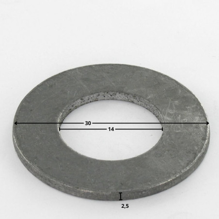 1 x Rondelle Plate M14X30X2.5 M Acier brut