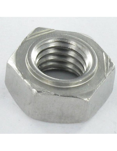 1 x Ecrou hexagonale à souder Inox A2 M5
