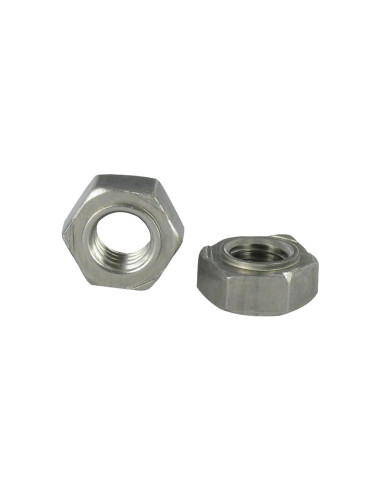 1 x Ecrou hexagonale à souder Inox A2 M6