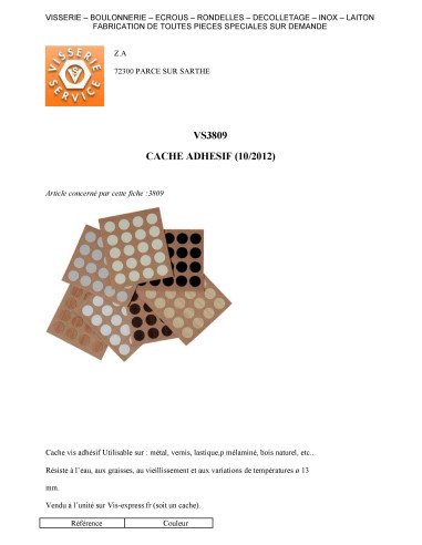 1 x Cache adhésif Diamètre 12 Gris