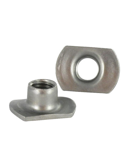 1 x Ecrou Cylindrique à souder M8 22X14 Haut 8.5 Inox A2