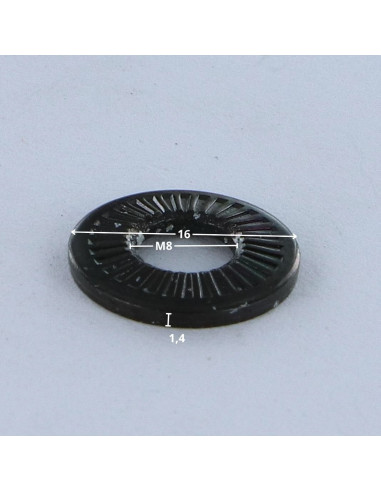 1 x Rondelles contact M8X16X1.4 Acier zingué...