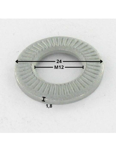 1 x Rondelles contact M12X24X1.8 Acier zingué...