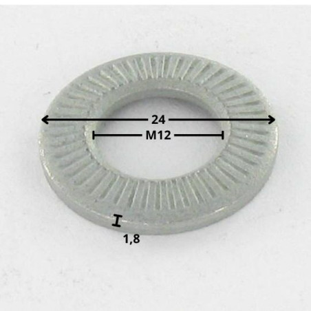1 x Rondelles contact M12X24X1.8 Acier zingué Série Z (Etroite)