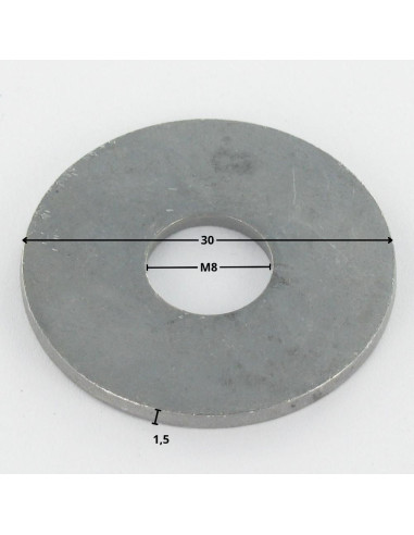 1 x Rondelle Plate M8X30X1.5 LL Forte tenue à...