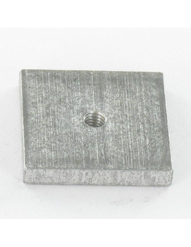 1 x Ecrou carré M4 24X24X4 Aluminium