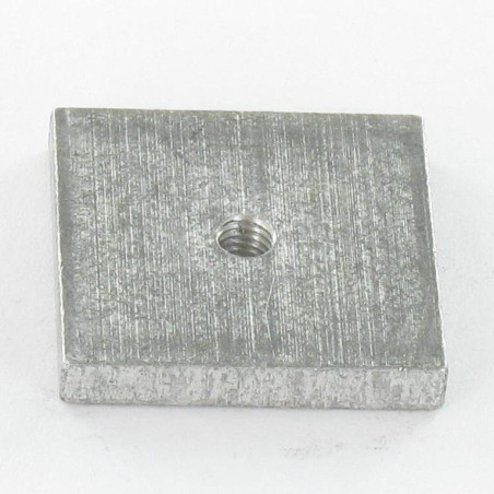 1 x Ecrou carré M4 24X24X4 Aluminium