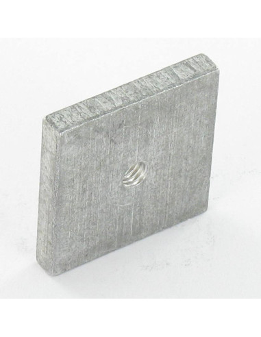 1 x Ecrou carré M4 24X24X4 Aluminium