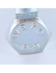 Vis métaux Tête hexagonale TH M10X45 Classe 8.8 Acier zingué 2