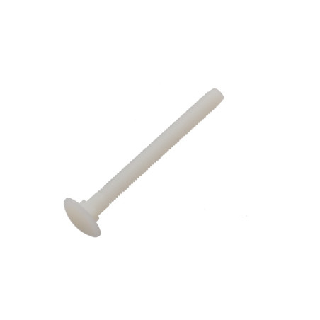 1 x Vis métaux tête ronde collet carré M6X12 nylon naturel