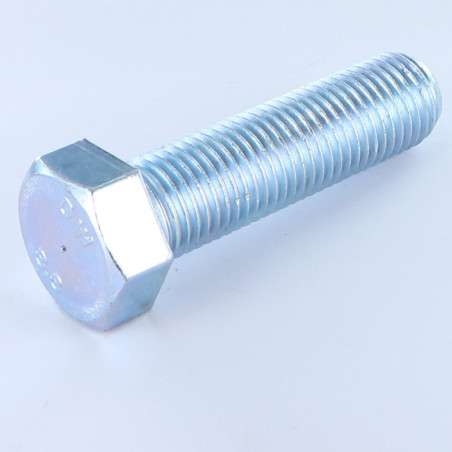 1 x Vis métaux Tête hexagonale TH M20X100 Classe 8.8 Acier zingué