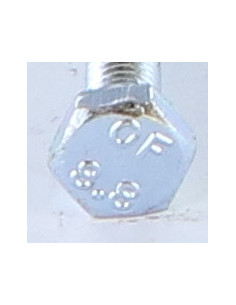 Vis métaux Tête hexagonale TH M10X90 Classe 8.8 Acier zingué 2