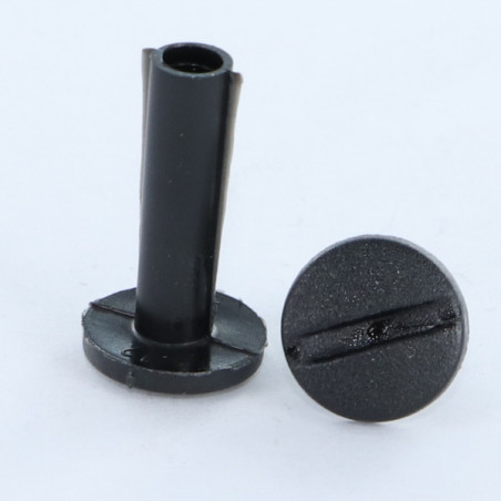 1 x Vis relieur M6X45 Diamètre Tube 8 nylon noir 2 pièces Mâle femelle