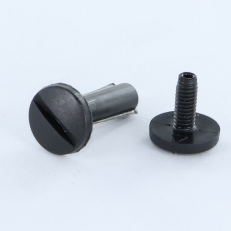 1 x Vis relieur M4X40 Diamètre Tube 5 nylon noir 2 pièces Mâle femelle