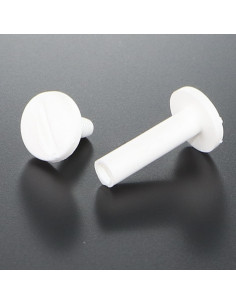Vis relieur M6X55 Diamètre Tube 8 nylon blanc 2 pièces...