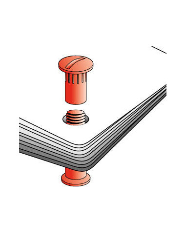 1 x Vis relieur M6X55 Diamètre Tube 8 nylon...