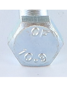 Vis métaux Tête hexagonale TH M8X25 Classe 10.9 Acier zingué 2