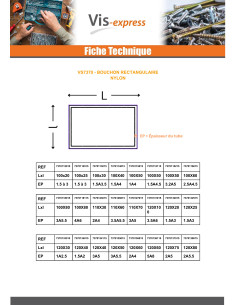 Bouchon rectangle pour tube 100X80 épaisseur tole du tube... 2