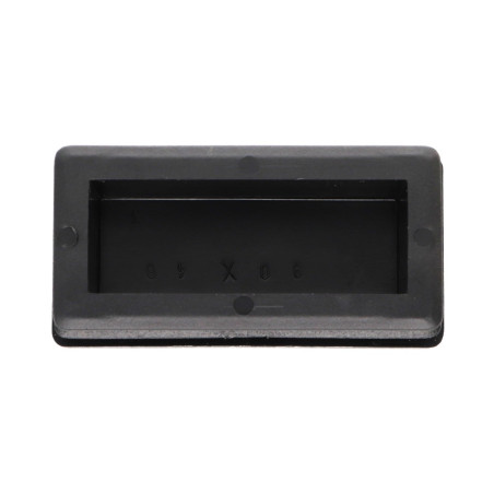 1 x Bouchon rectangle pour tube 80X40 épaisseur tole du tube 1 à 3 Polyethylène noir
