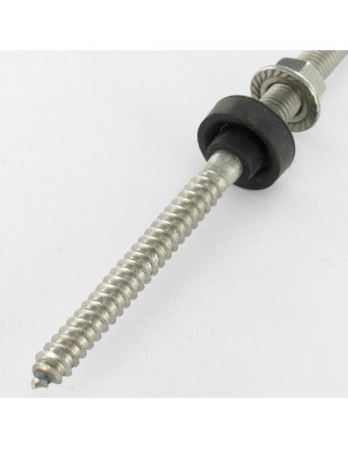 1 x Vis panneau solaire SW9 12X400 Inox A2