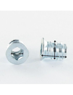Ecrou Clé de 8 HC8 M8 14X22 Acier zingué 312 2