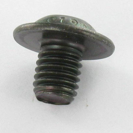 1 x Vis métaux BHC (Tête Bombée Hexagonal creux) Embase collerette M5X12 Clé de 3 HC3 Classe 10.9 Acier zingué noir