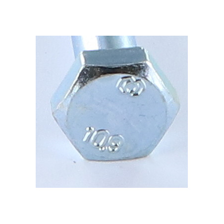 1 x Corps de boulon filetage partiel Tête hexagonale TH M10X100 Classe 10.9 Acier zingué