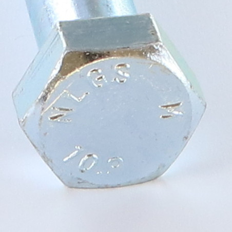 1 x Corps de boulon filetage partiel Tête hexagonale TH M16X180 Classe 10.9 Acier zingué